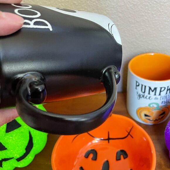 Halloween Spectrum Mugs Popcorn Pumpkins Pottery Barn Pumpkin - Picture 15 of 16